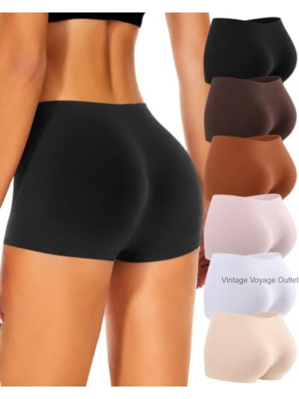 Seamless Boyshort Panties Soft Stretch No Show Underwear